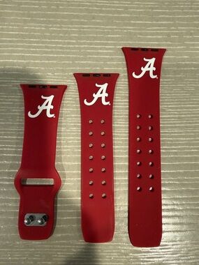 Alabama Red College Logo Silicone Watch Band for Apple Watch